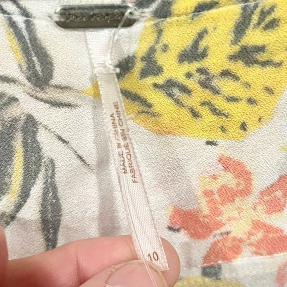 NWOT Free People Part Time Lover Mini Dress Floral Print Knot Closure Pleated 10 - Picture 8 of 9